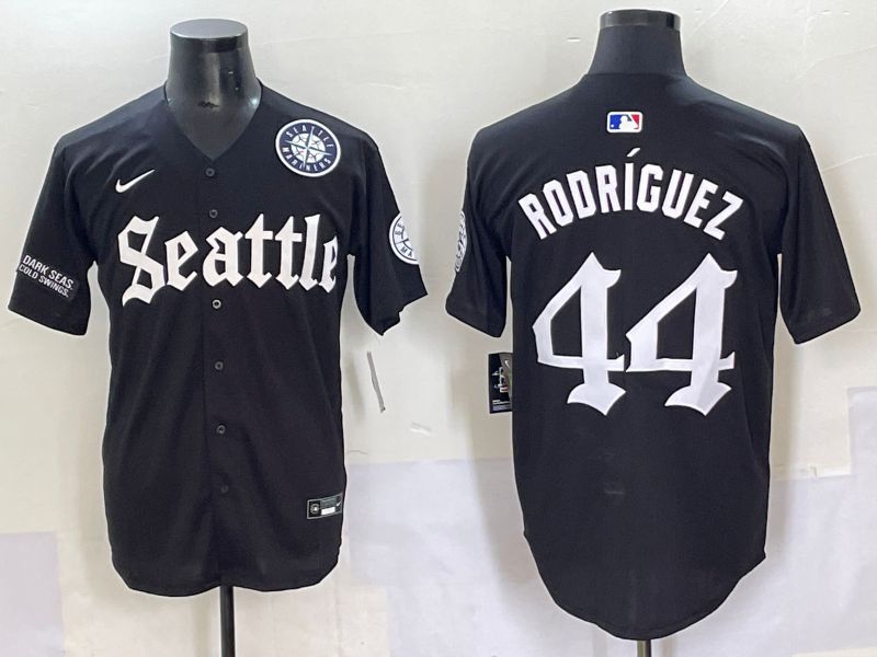 Men 2025 Seattle Mariners 44 Rodriguez Five generations Joint Name Nike MLB Jersey style 14